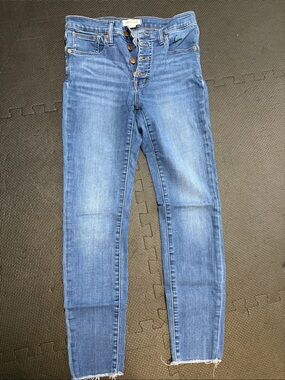 Madewell Medium Blue Button-Fly Skinny Jeans